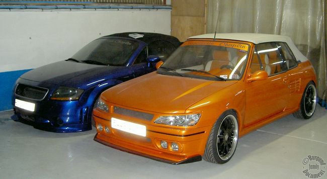 Les deux voitures de Sbastien qui remportent souvent des trophs en Tuning.